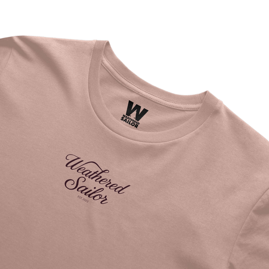 Afterglow Script Tee, transparent background