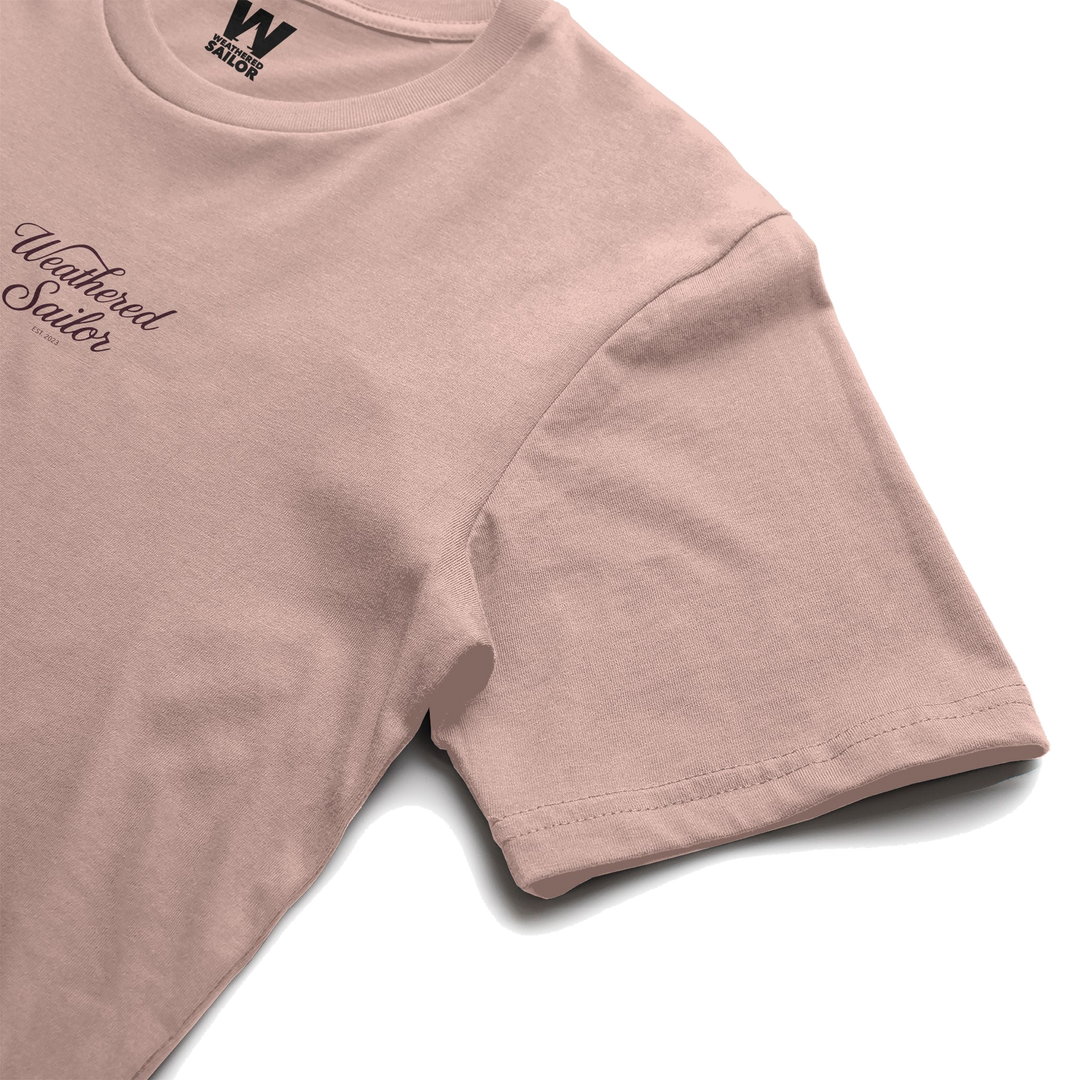 Afterglow Script Tee, transparent background