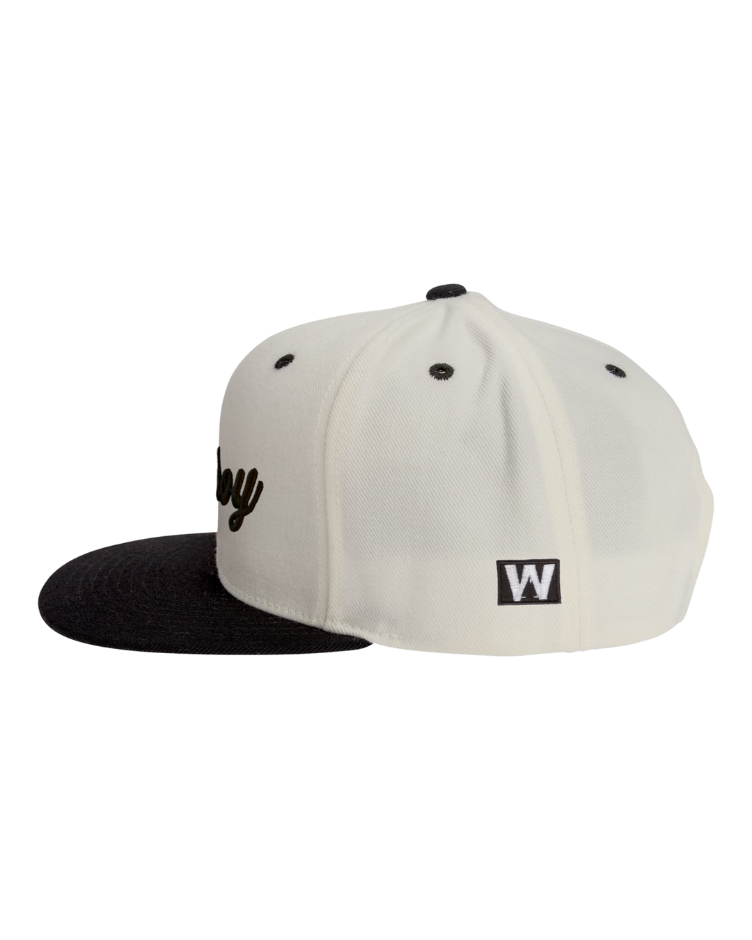 Ahoy Black 3D Flat Bill, transparent background