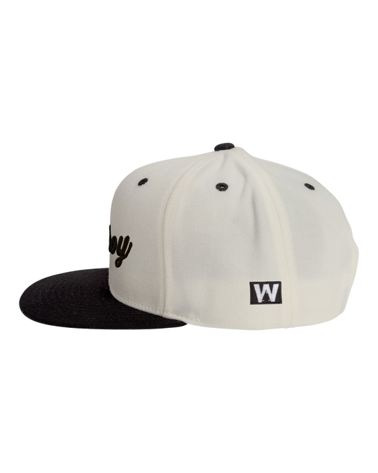 Ahoy Black 3D Flat Bill, transparent background
