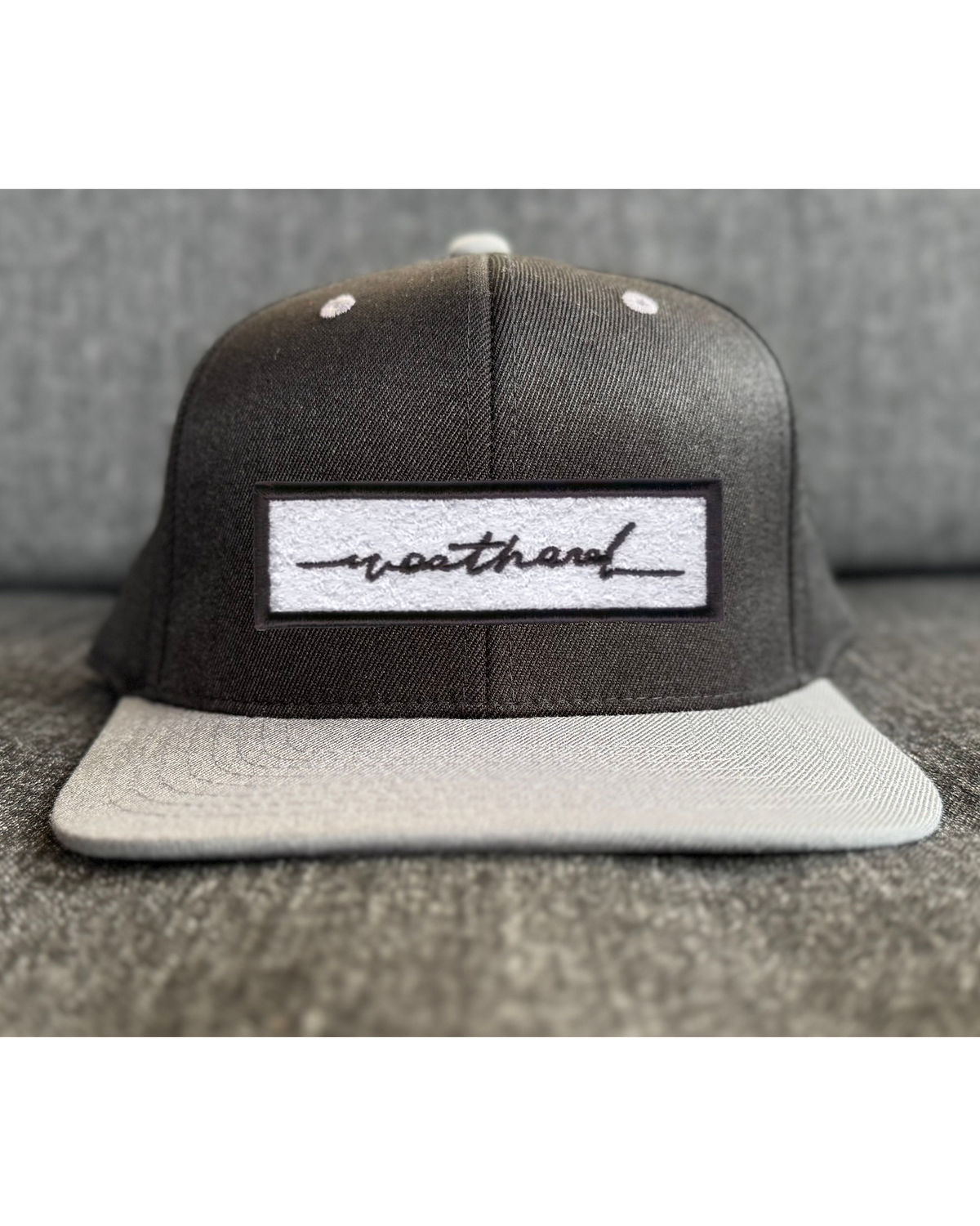 Sketchy Weathered Faux Badge Flat Bill
