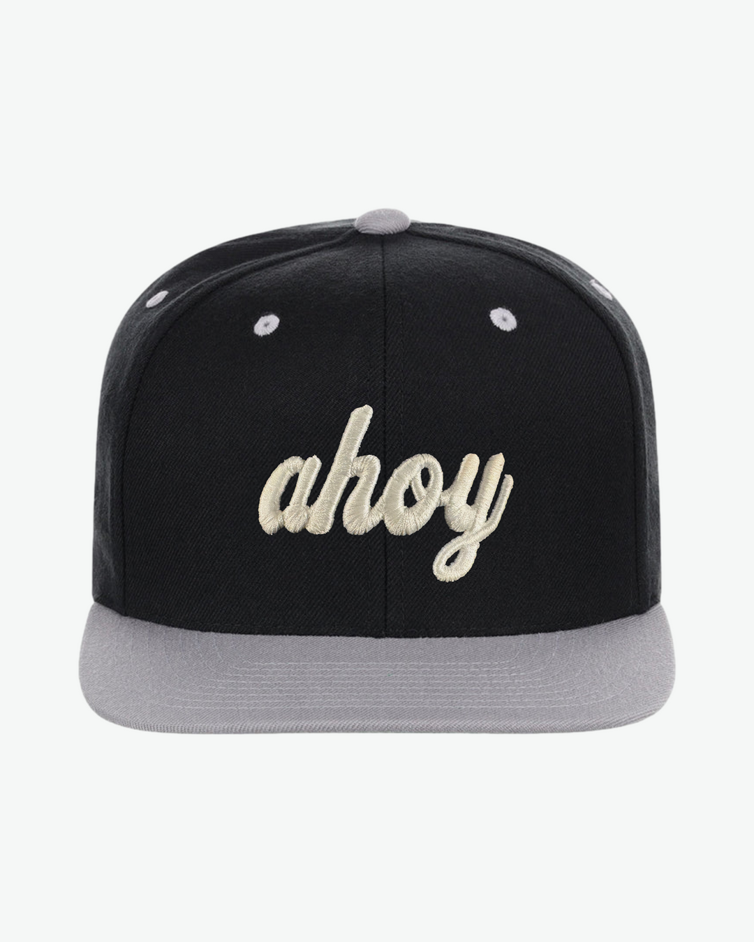 Ahoy White Puff Flat Bill