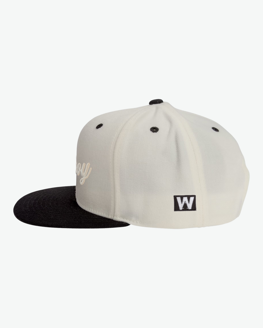 Ahoy White Puff Flat Bill