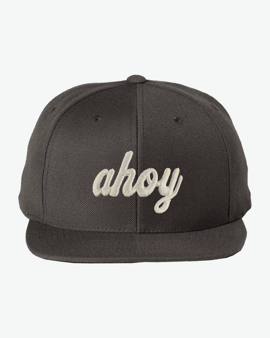 Ahoy White Puff Flat Bill