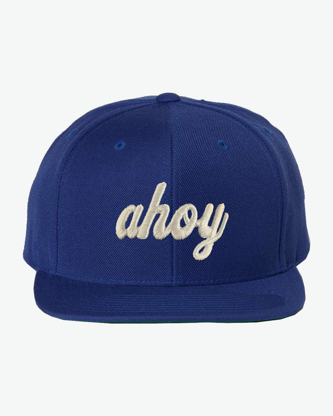 Ahoy White Puff Flat Bill