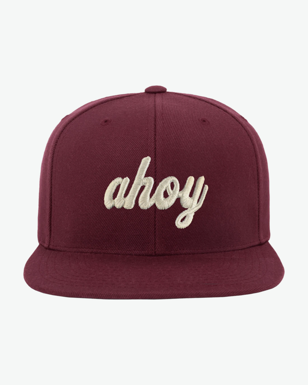 Ahoy White Puff Flat Bill