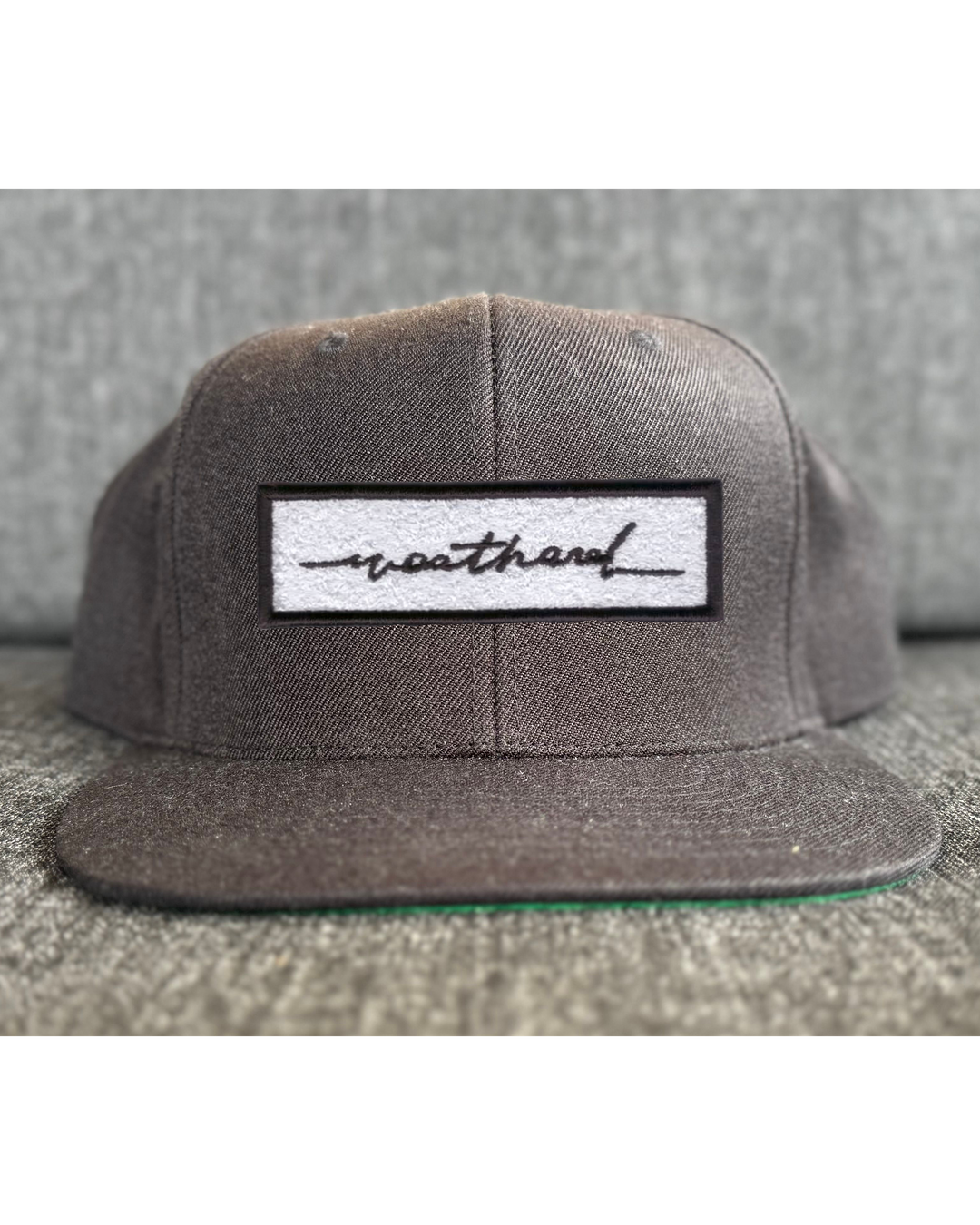 Sketchy Weathered Faux Badge Flat Bill