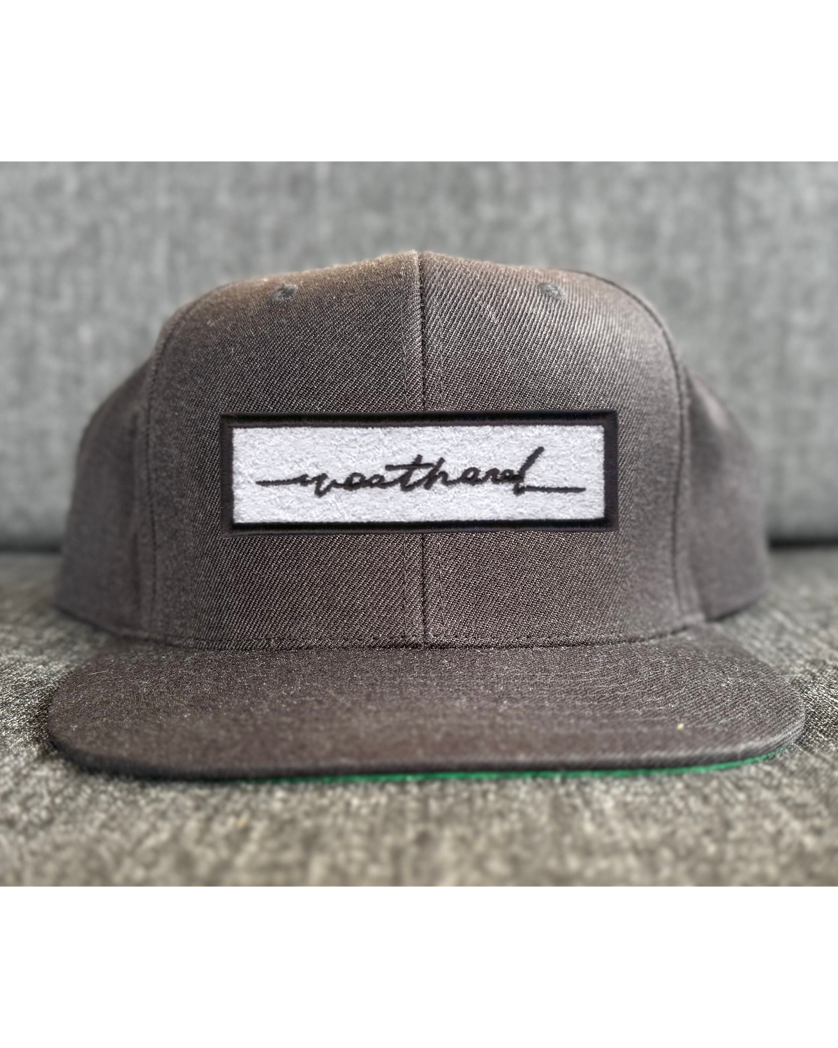 Sketchy Weathered Faux Badge Flat Bill