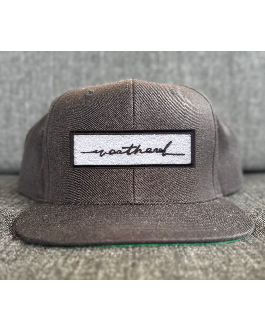 Sketchy Weathered Faux Badge Flat Bill