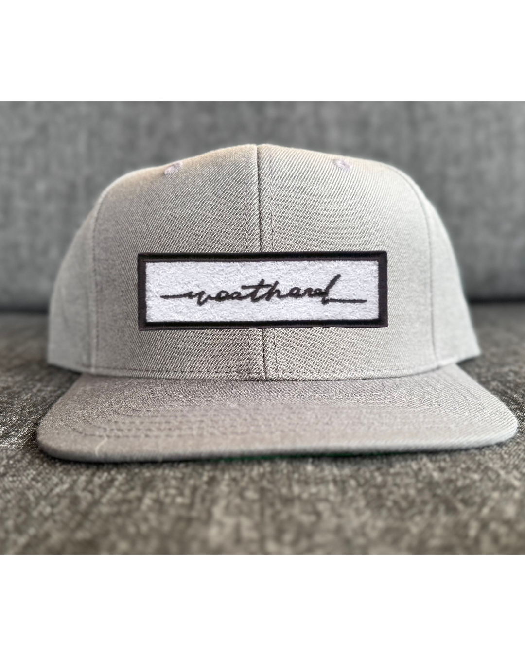 Sketchy Weathered Faux Badge Flat Bill