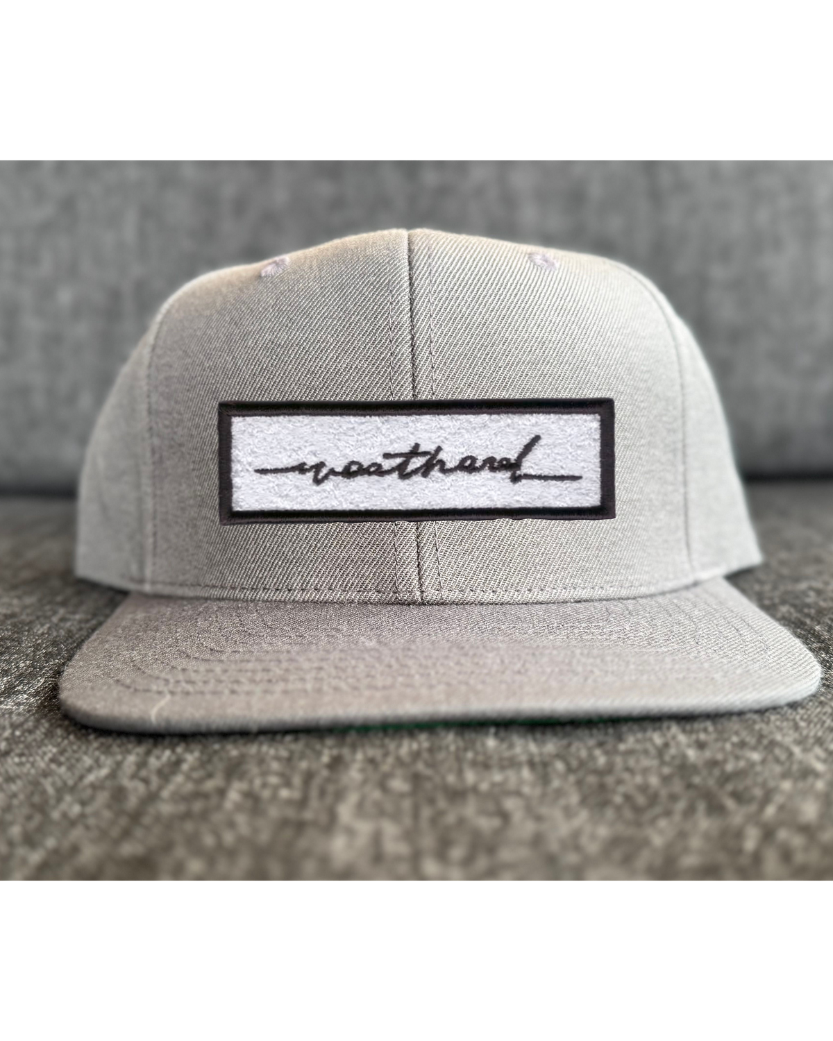 Sketchy Weathered Faux Badge Flat Bill