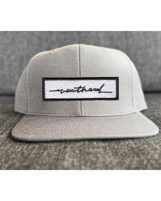 Sketchy Weathered Faux Badge Flat Bill