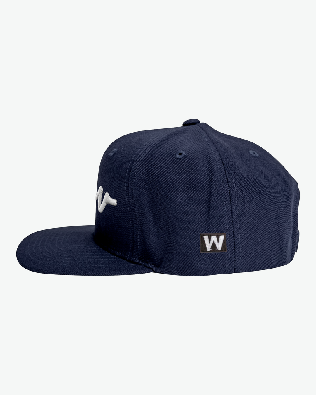 Sketchy W White Puff Flat Bill