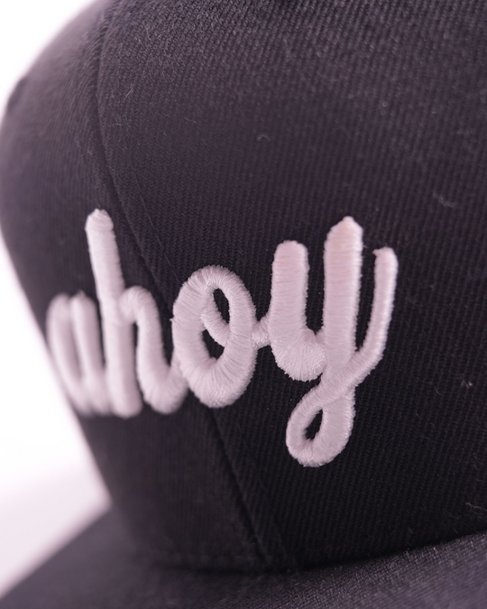 Ahoy White Puff Flat Bill