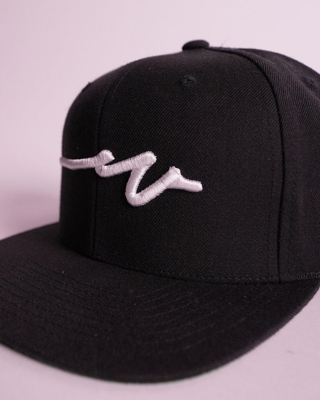 Sketchy W White Puff Flat Bill