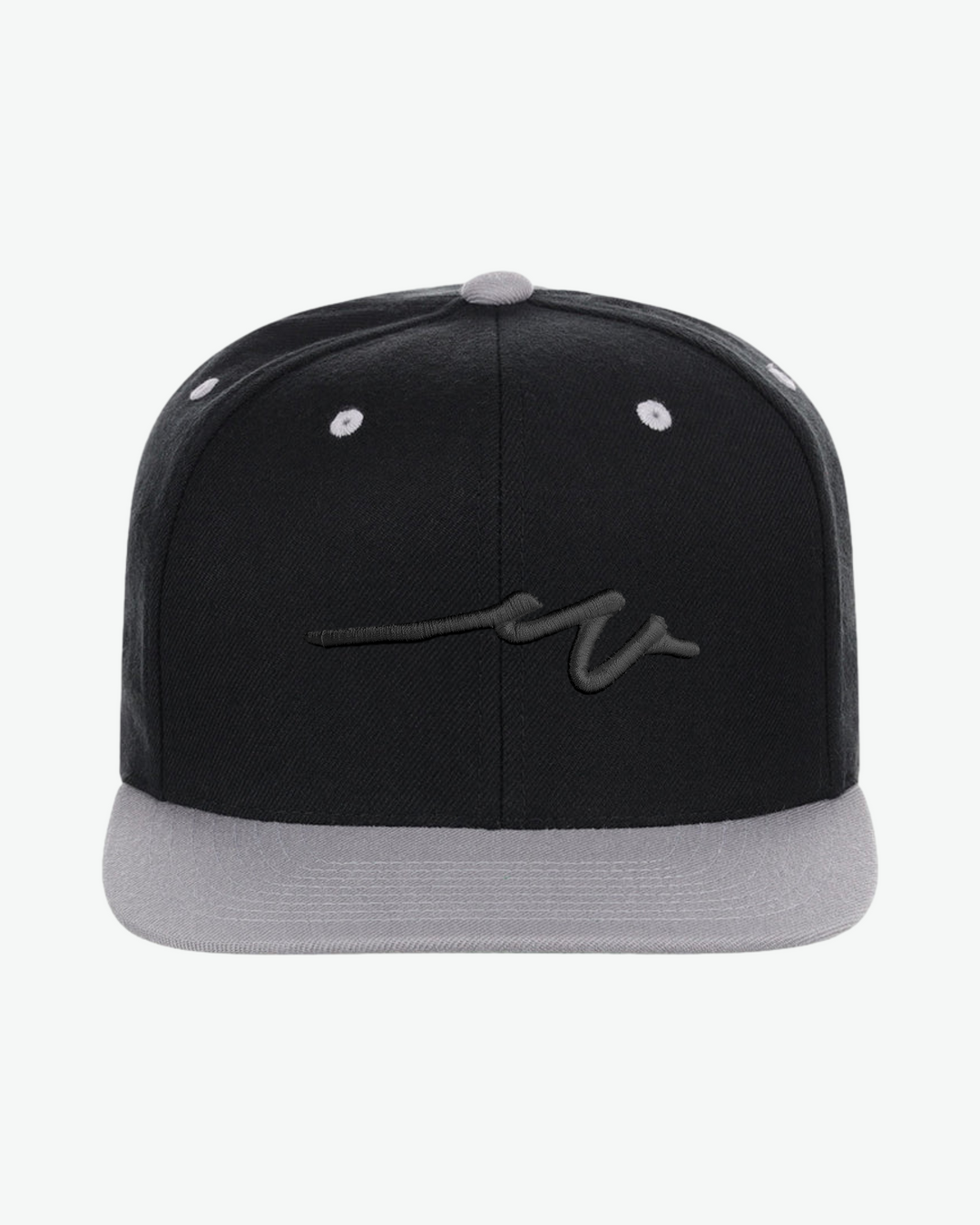 Sketchy W Black Puff Flat Bill