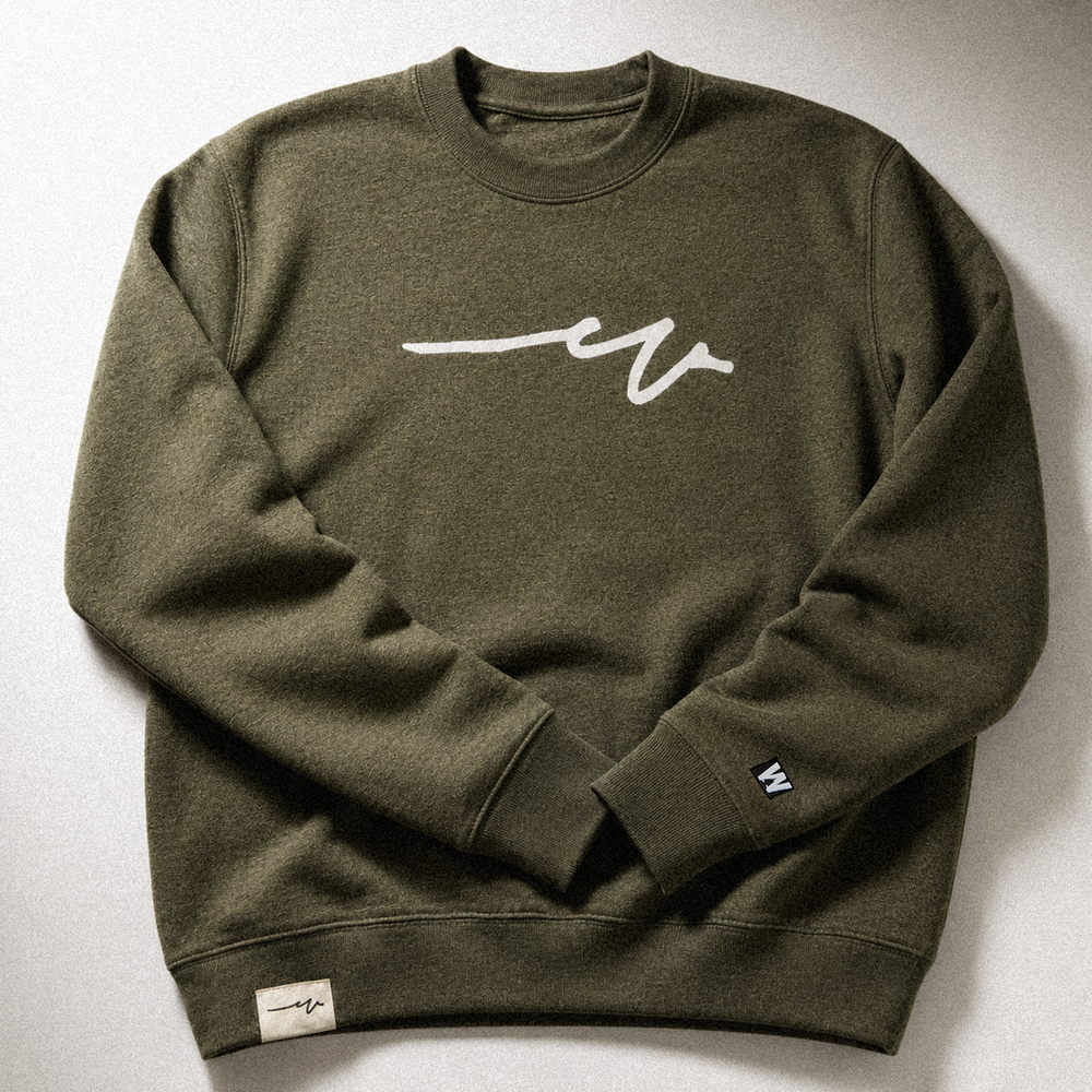 Sketchy Dub Midweight Crew - Army Heather