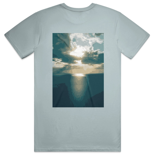 Ascend Script Tee, transparent background