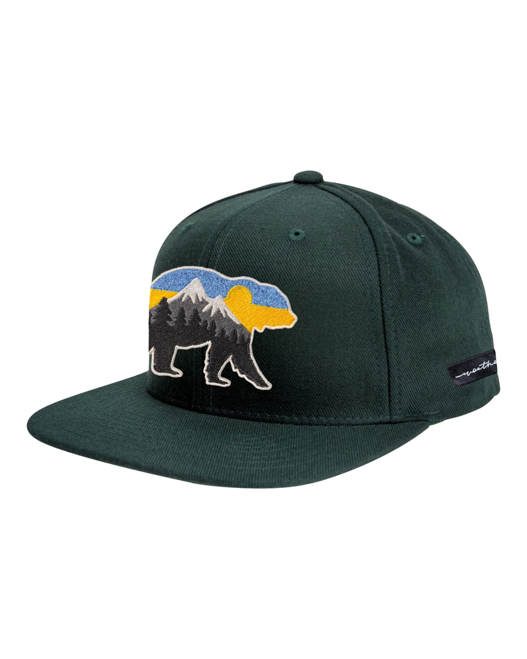 At The Mountains Flat Bill Grey, transparent background
