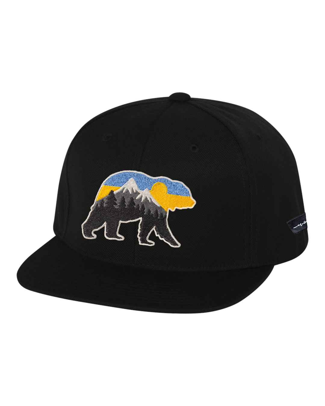 At The Mountains Flat Bill Grey, transparent background