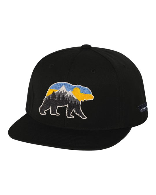 At The Mountains Flat Bill Grey, transparent background