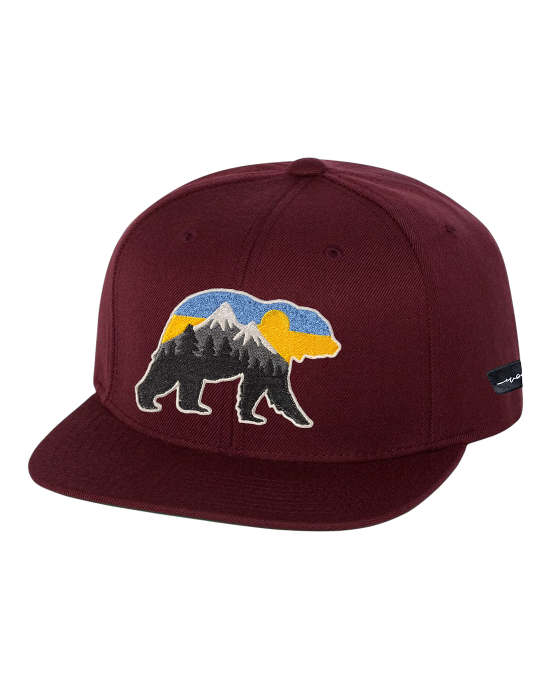 At The Mountains Flat Bill Grey, transparent background