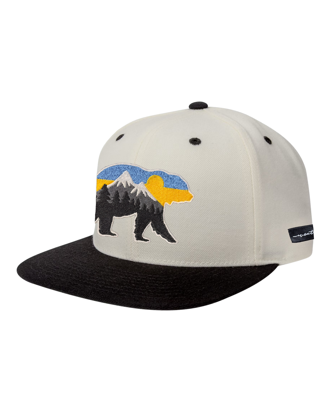 At The Mountains Flat Bill Grey, transparent background