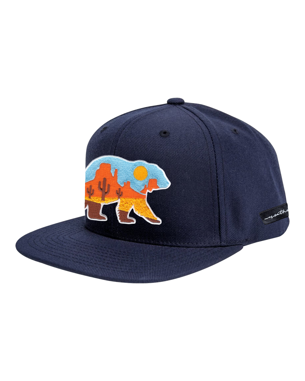 At The Valley Flat Bill Navy, transparent background