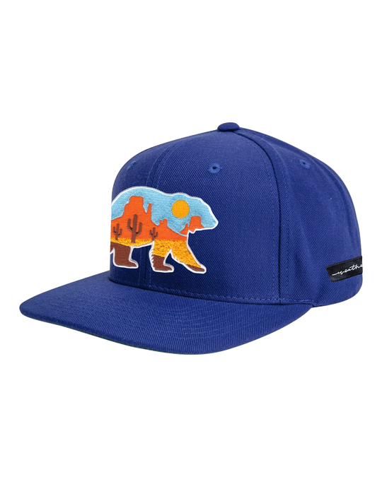 At The Valley Flat Bill Navy, transparent background