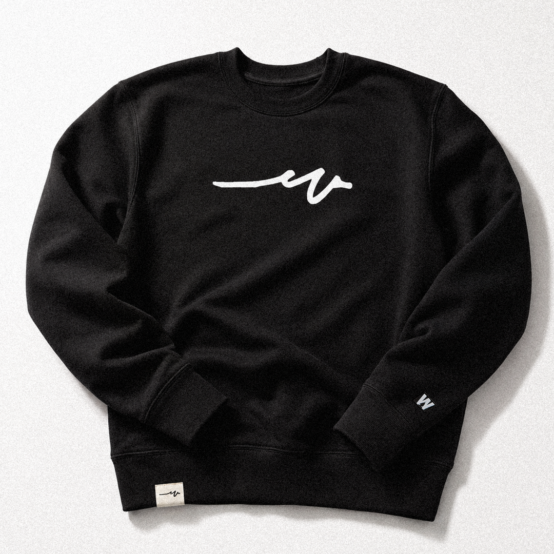 Sketchy Dub Midweight Crew - Black
