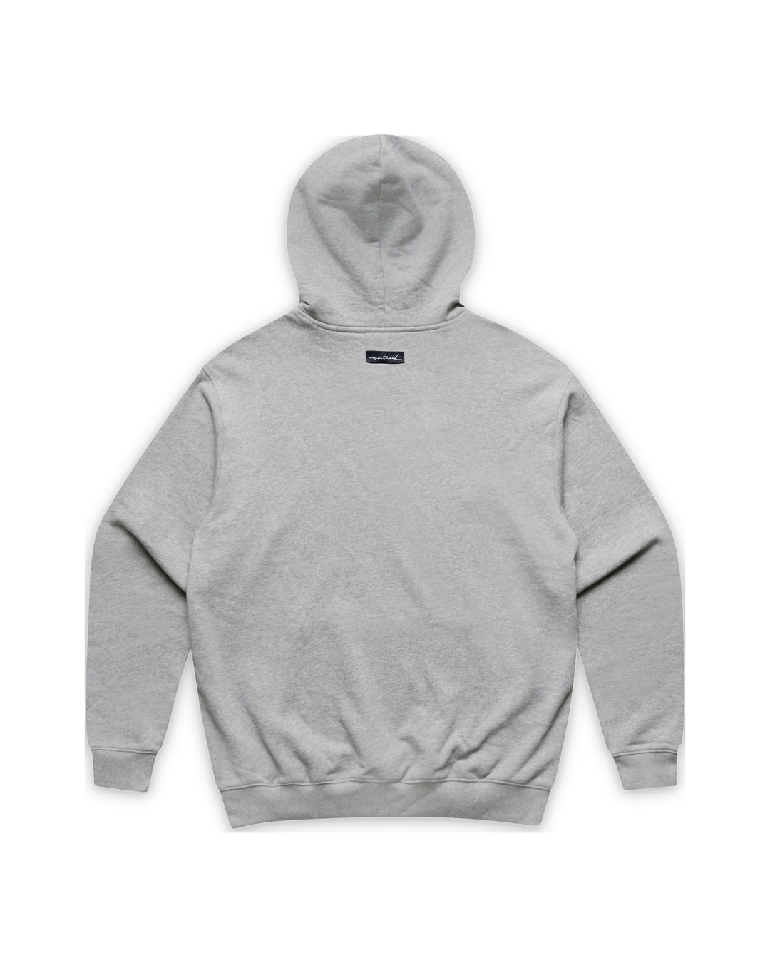 Burgee Heavy Terry Hood — Athletic Heather, back (tight float)