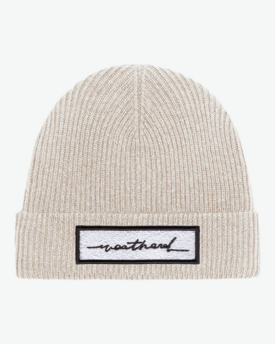 Cashmere Sketchy Badge Beanie
