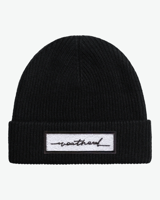 Cashmere Sketchy Badge Beanie