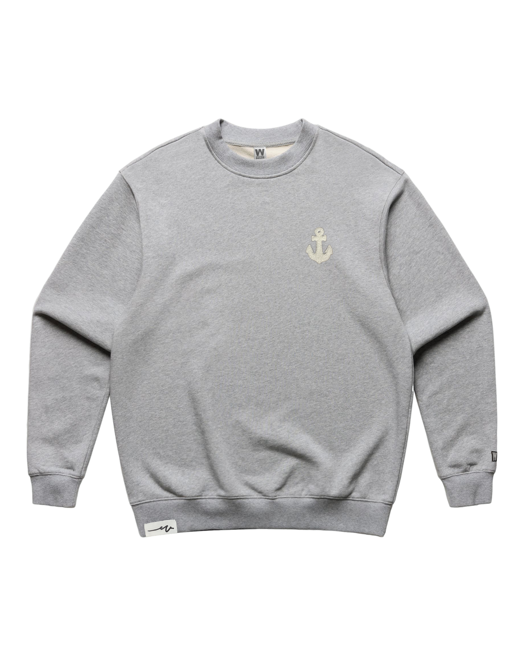 Chenille Anchor Heavy Terry Crew, transparent background