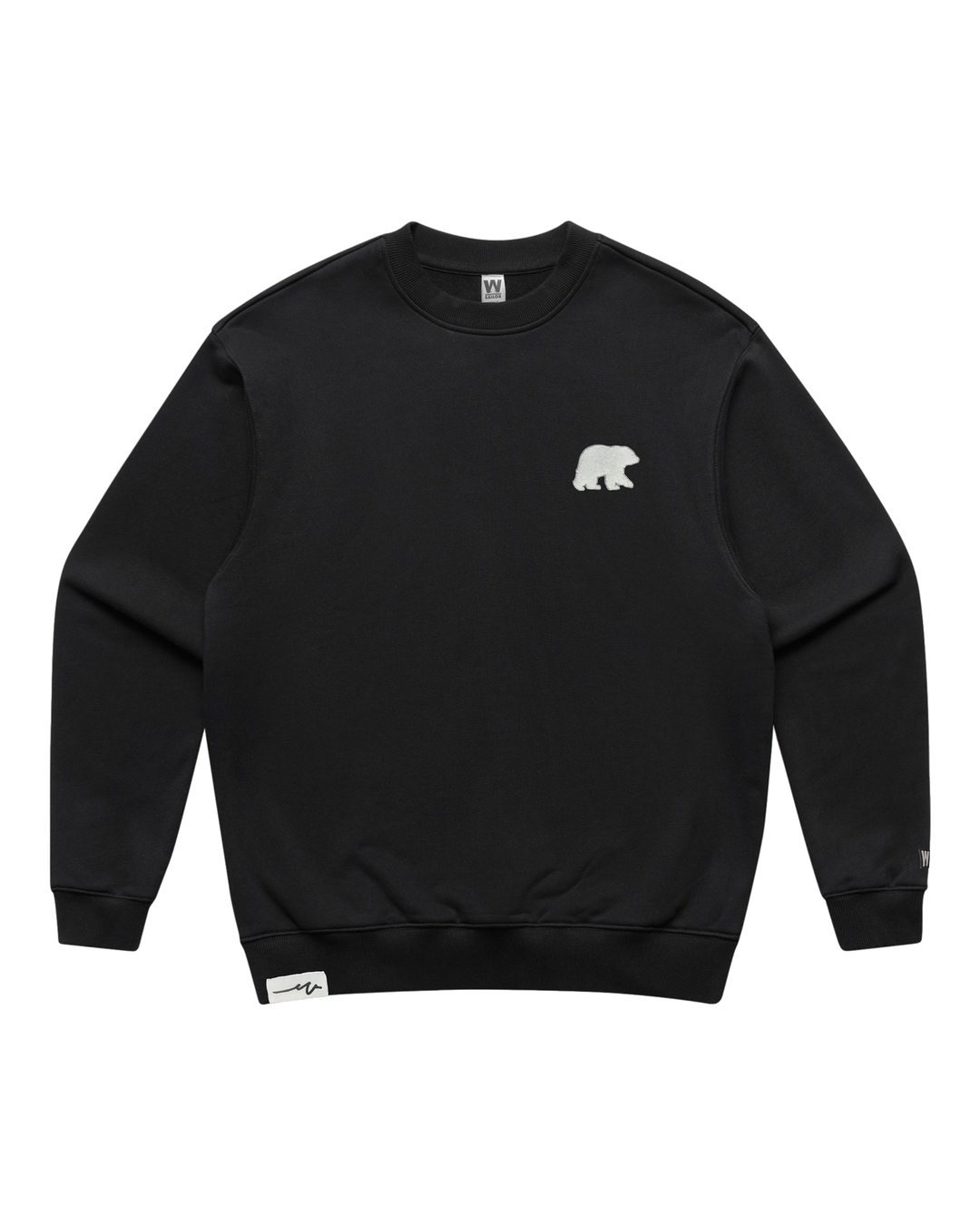 Chenille Bear Heavy Terry Crew, transparent background