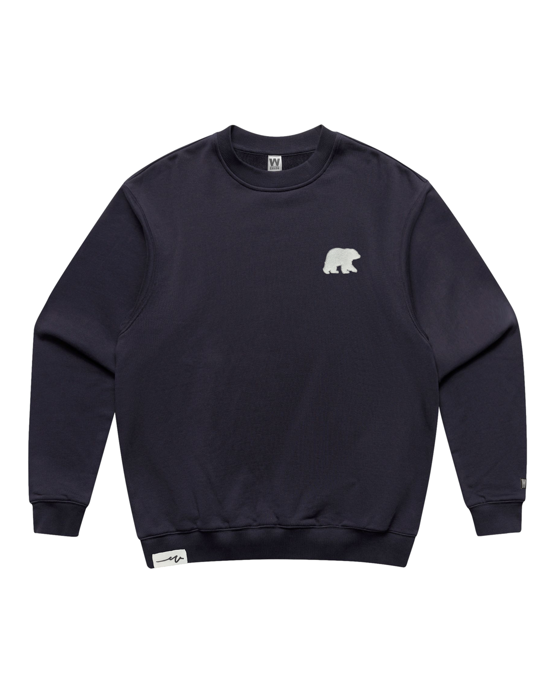 Chenille Bear Heavy Terry Crew, transparent background
