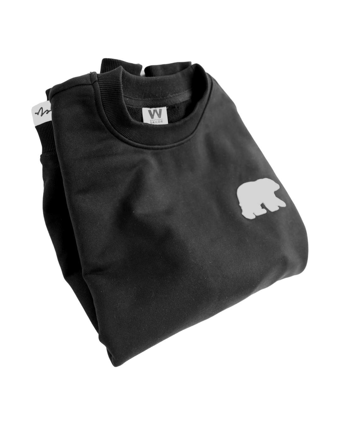 Chenille Bear Heavy Terry Crew, transparent background