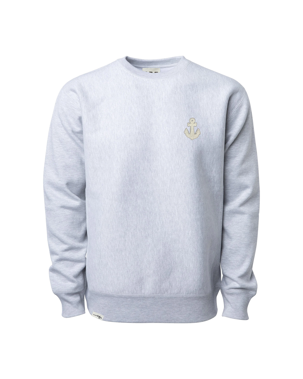 Chenille Heavy Crew Ahoy Grey Heather 1, transparent background