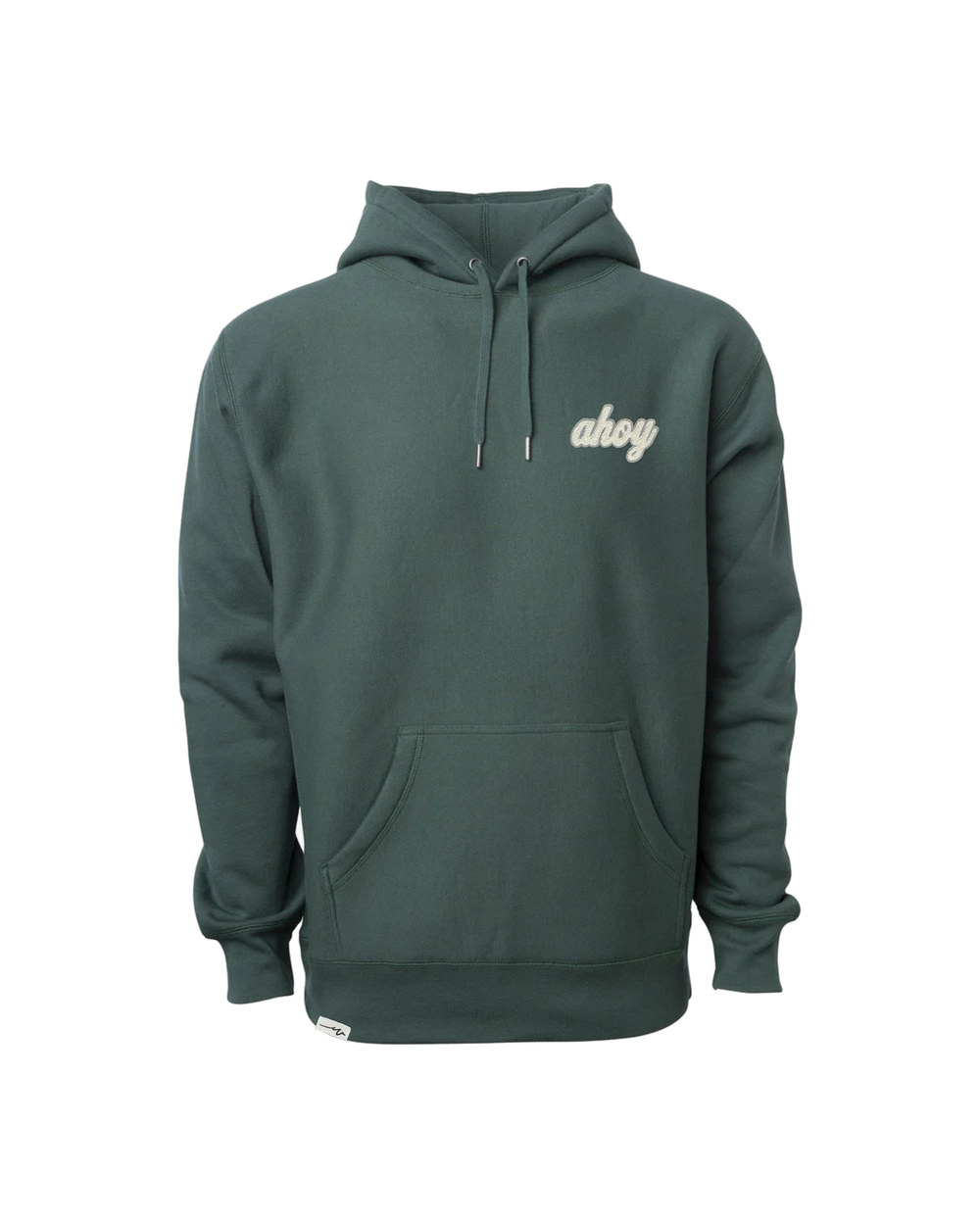 Chenille Heavy Hoodie Ahoy Alpine Green, transparent background