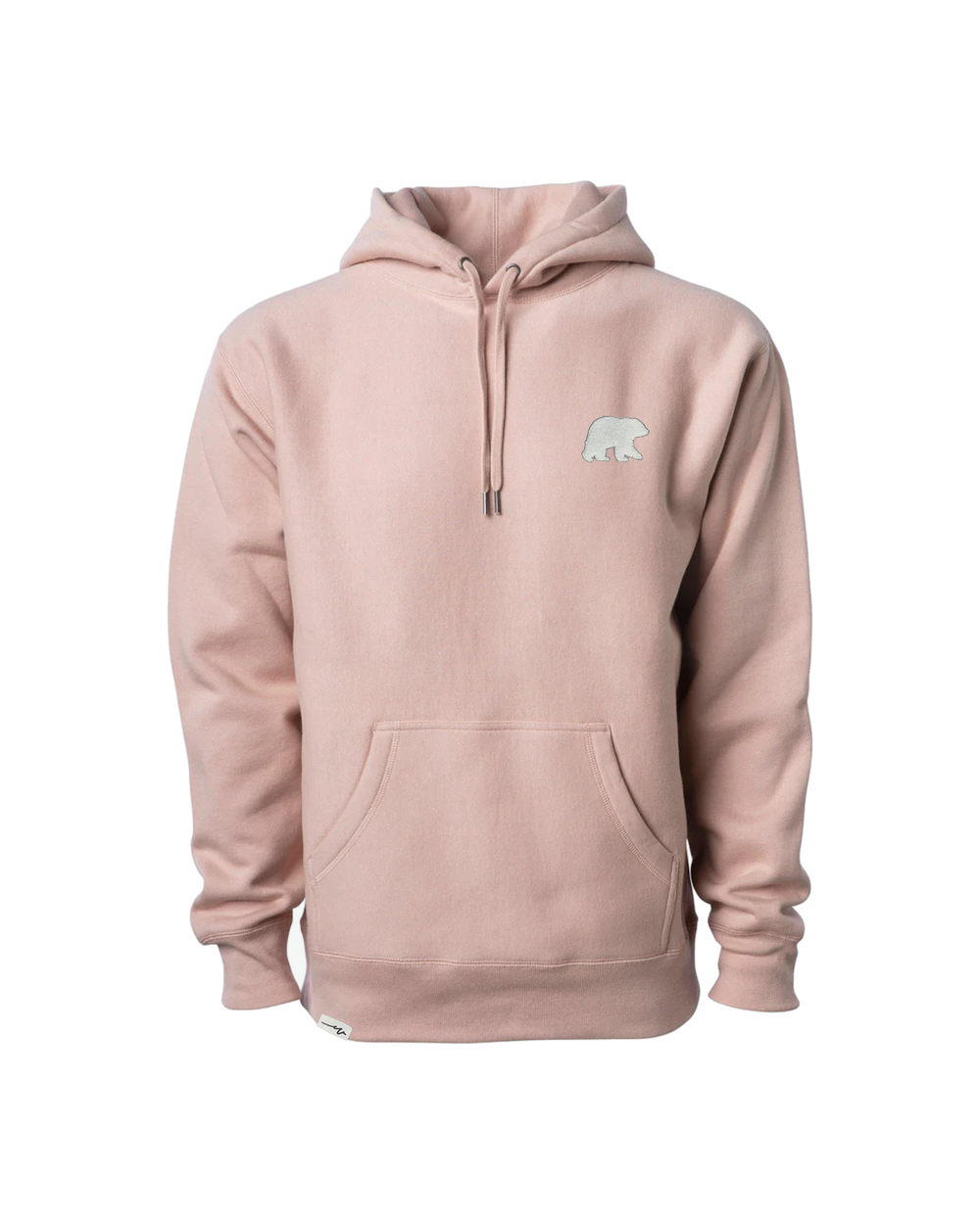Chenille Heavy Hoodie Bear Alpine Green, transparent background
