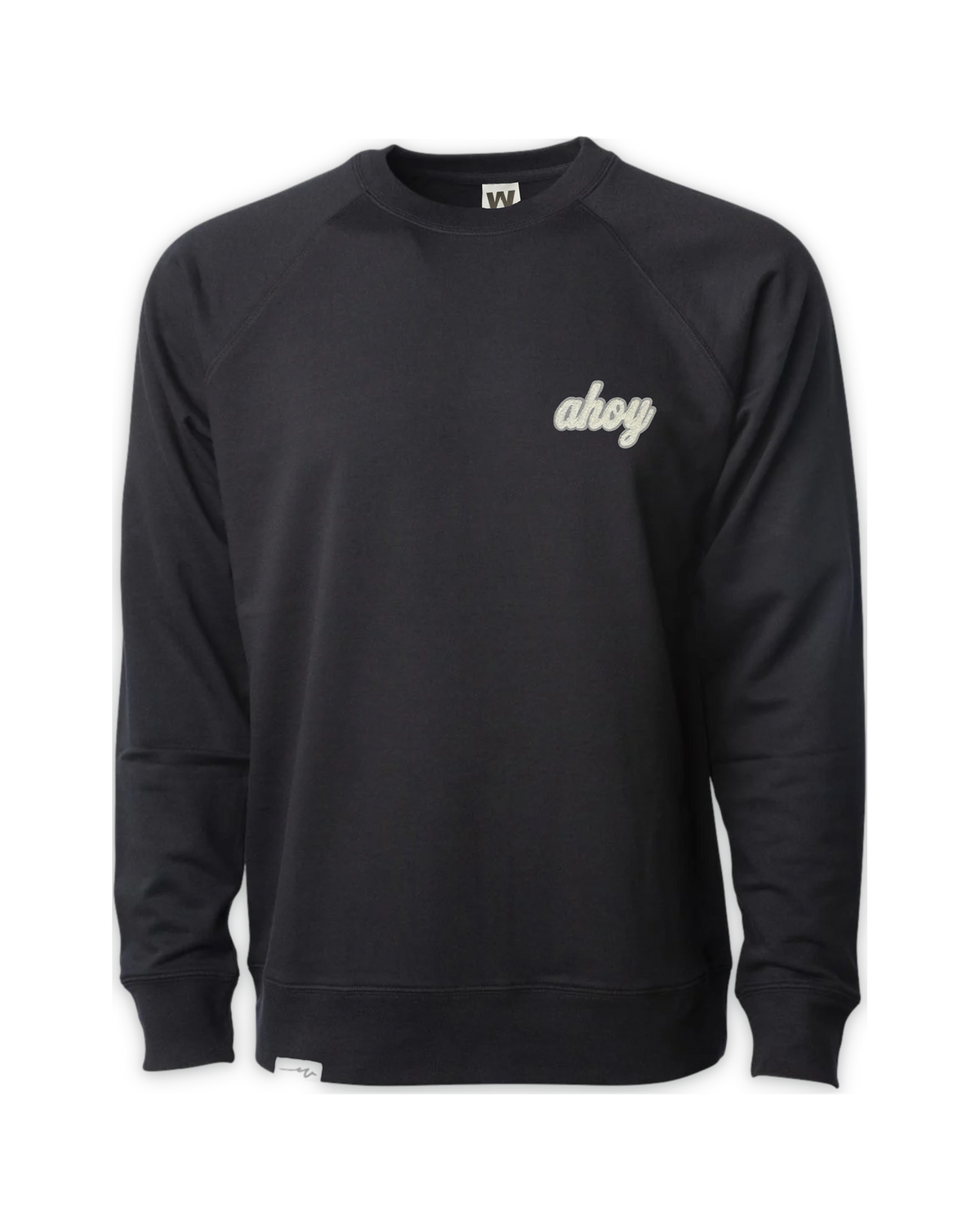 Chenille Light Ahoy Crew — Black