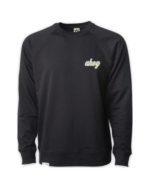 Chenille Light Ahoy Crew — Black