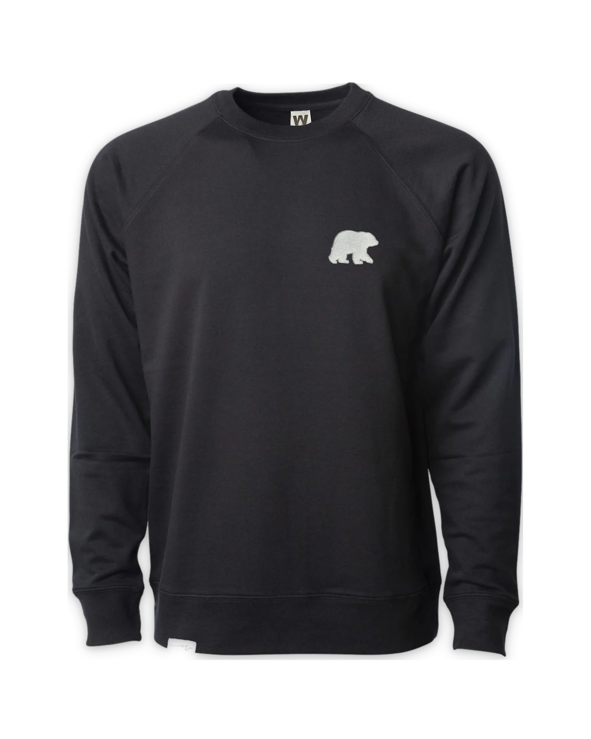 Chenille Light Bear Crew — Black