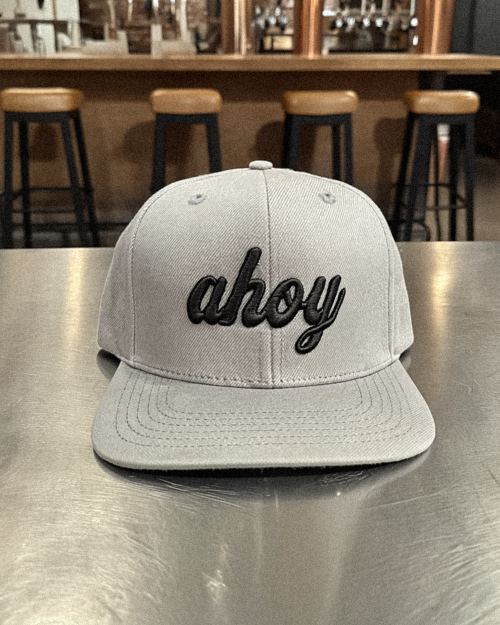 Ahoy Black Puff Flat Bill