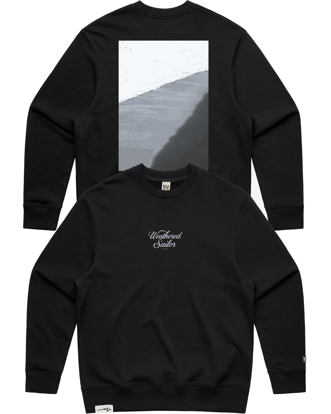 Edge Script Heavy Crew, transparent background