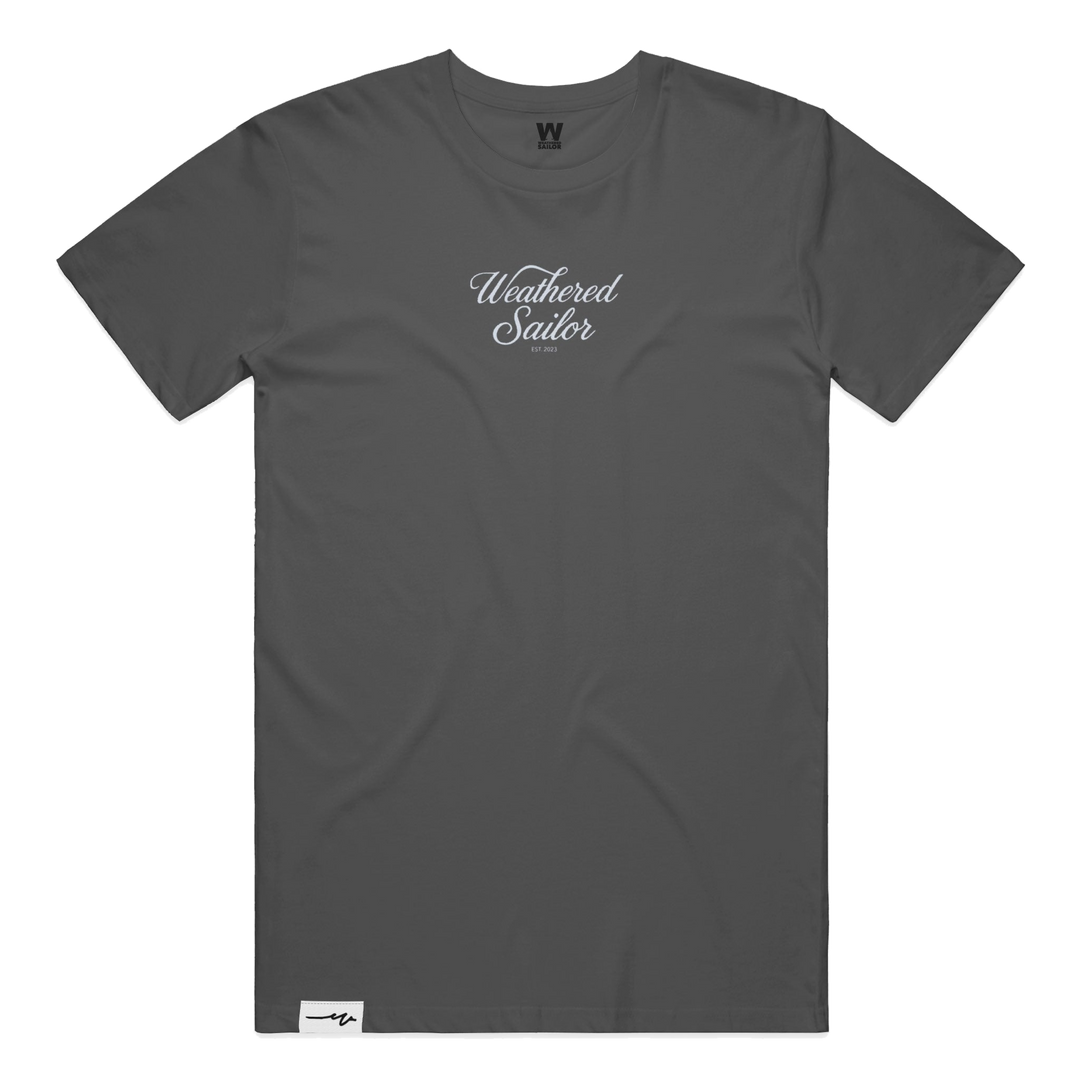 Edge Script Tee, transparent background