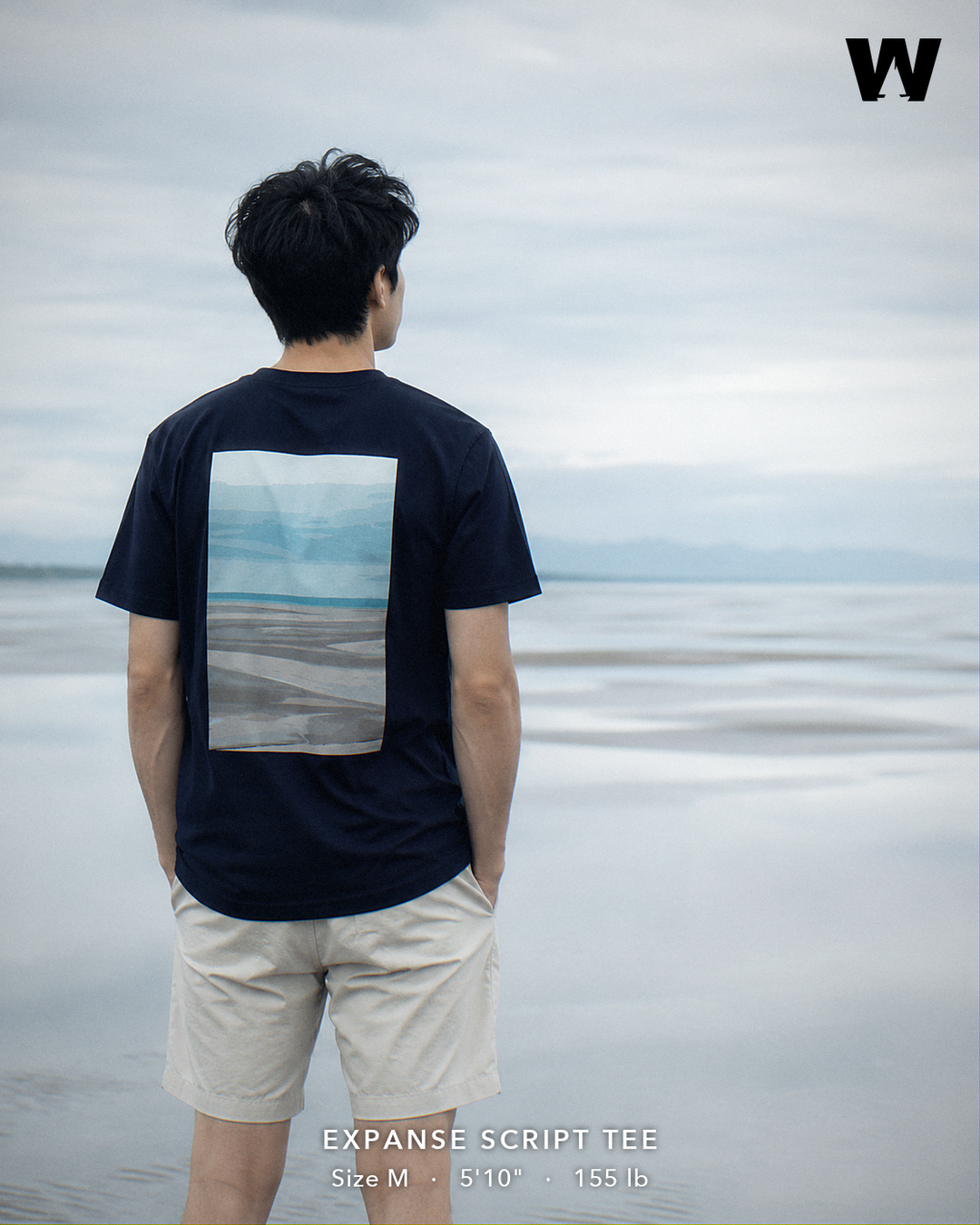 Expanse Script Tee — worn back-print lifestyle