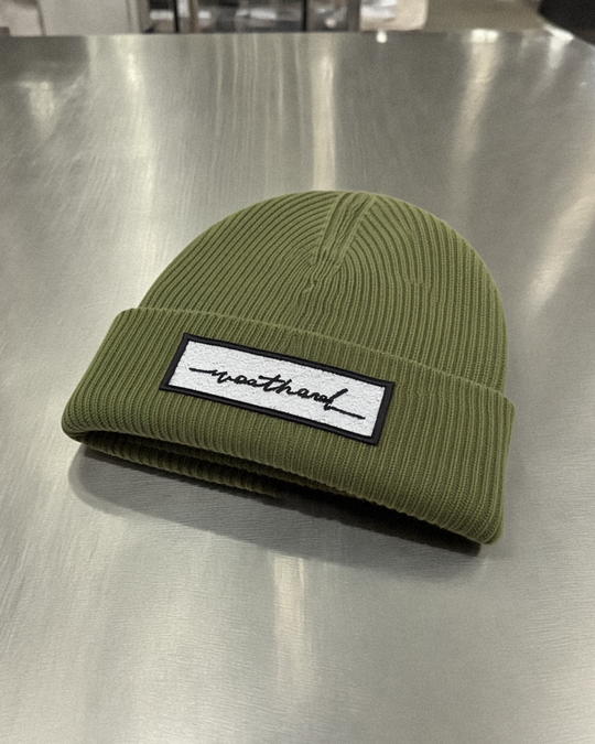 Cashmere Sketchy Badge Beanie