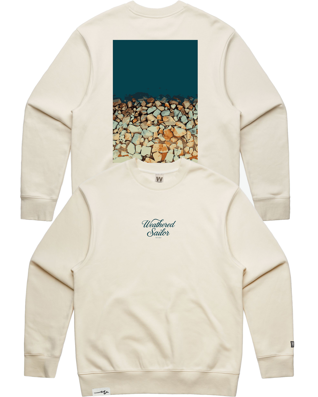 Grounded Script Heavy Crew, transparent background