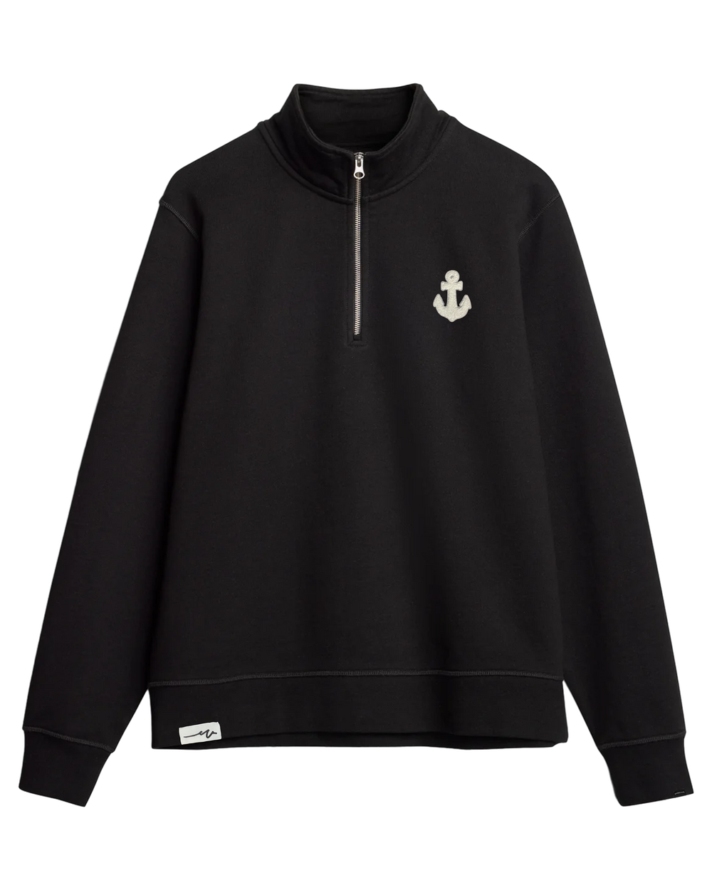 Heavy Anchor Organic French Terry Quarter Zip, transparent background
